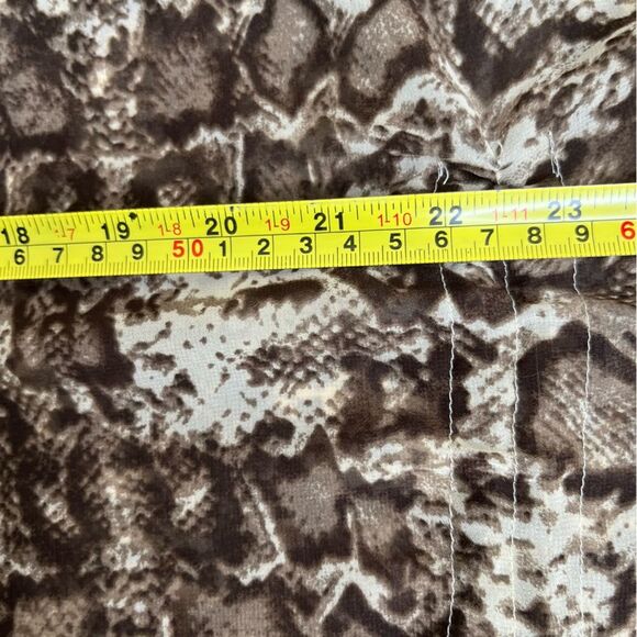 Michael Kors Reptile Print Semi Sheer Chiffon Ruana Caftan Brown Tan Women L/XL - Picture 9 of 11
